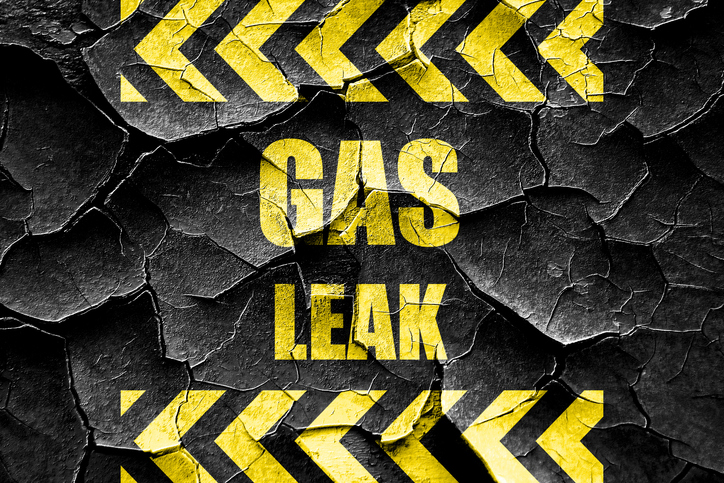 Grunge cracked Gas leak background